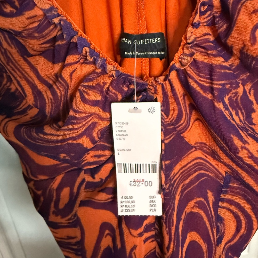 Urban Outfitters Orange‎ and Purple Swirl Dress - Picture 5 of 5